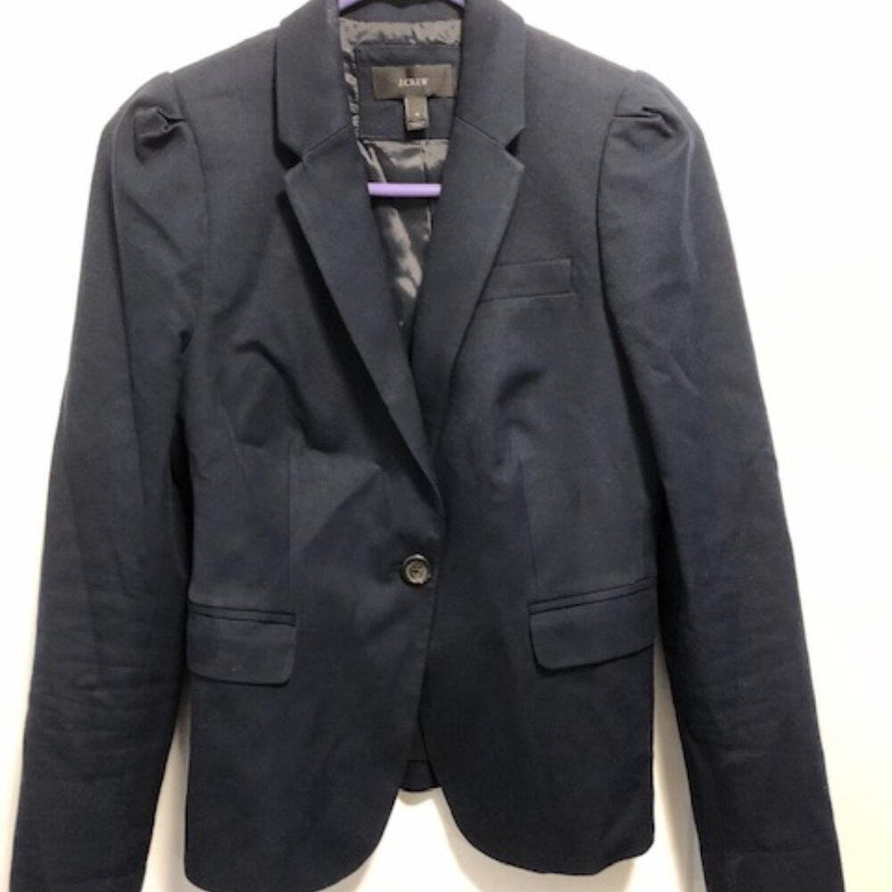 J Crew Cotton Blue Blazer